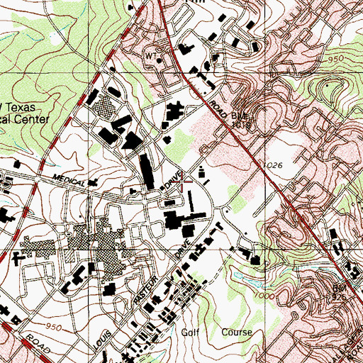 Topographic Map of Texas Neurosciences Institute, TX