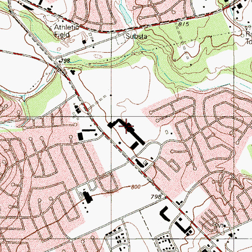 Topographic Map of Culebra Crossing Shopping Center, TX