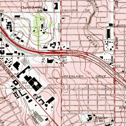 Topographic Map of Beacon Hill Post Office, TX