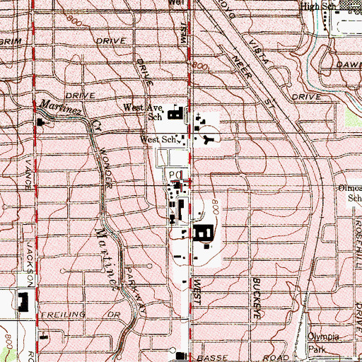 Topographic Map of San Antonio Post Office - Cresthaven Station, TX