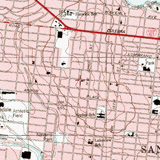 Topographic Map of Iglesia de Dios, TX