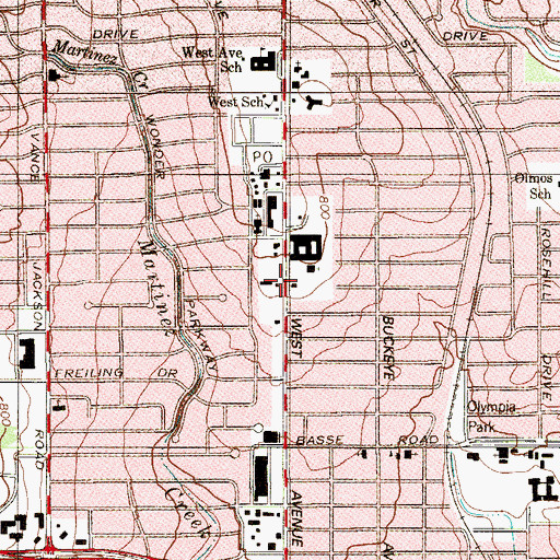 Topographic Map of Iglesia Del Senor, TX
