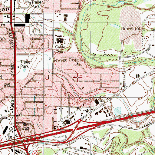 Topographic Map of Jesus Christ Lives Church, TX