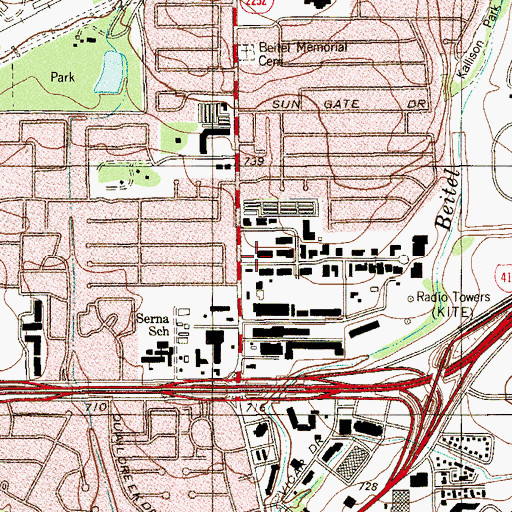 Topographic Map of Jesus is Lord Church, TX