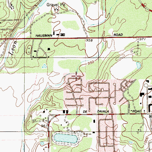 Topographic Map of Journey Church of San Antonio, TX