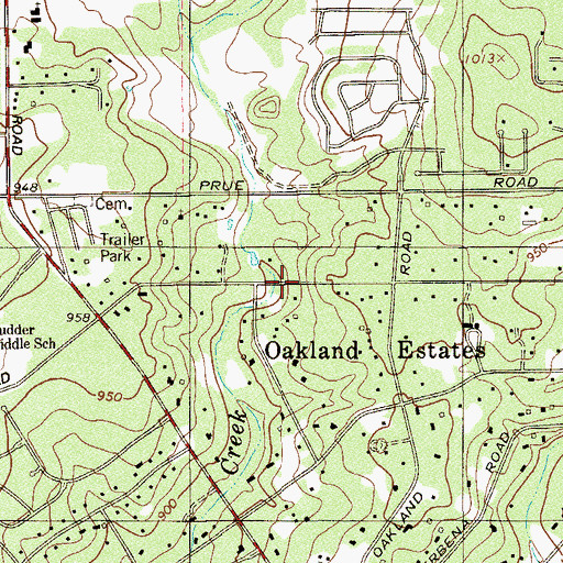 Topographic Map of Kingdom Hall of Jehovahs Witnesses, TX