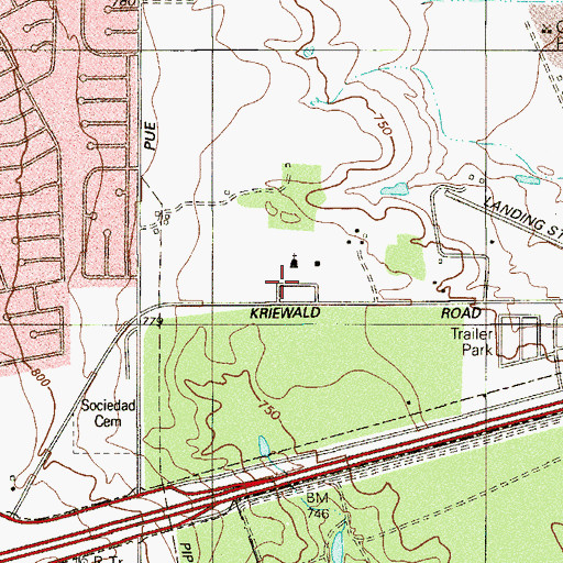 Topographic Map of Kingdom Hall of Jehovahs Witnesses, TX