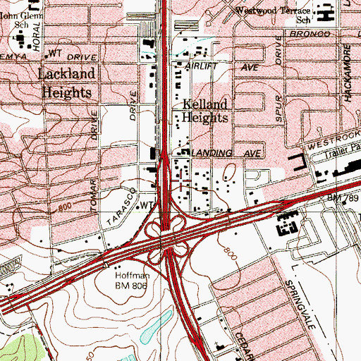 Topographic Map of Kingdom Hall of Jehovahs Witnesses, TX