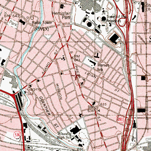 Topographic Map of Kingdom Hall of Jehovahs Witnesses, TX