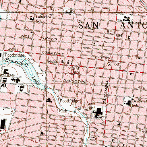 Topographic Map of Kingdom Hall of Jehovahs Witnesses, TX