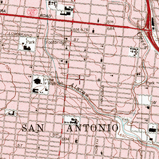 Topographic Map of Kingdom Hall of Jehovahs Witnesses, TX