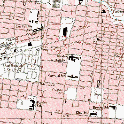 Topographic Map of Kingdom Hall of Jehovahs Witnesses, TX