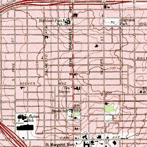 Topographic Map of Lighthouse Missionary Baptist Church, TX