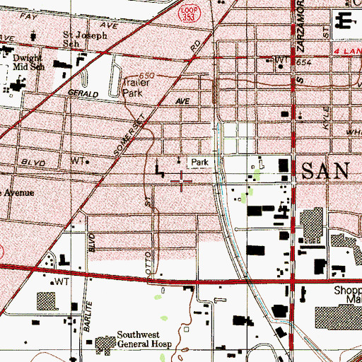 Topographic Map of Lion of Judah Christian Church, TX