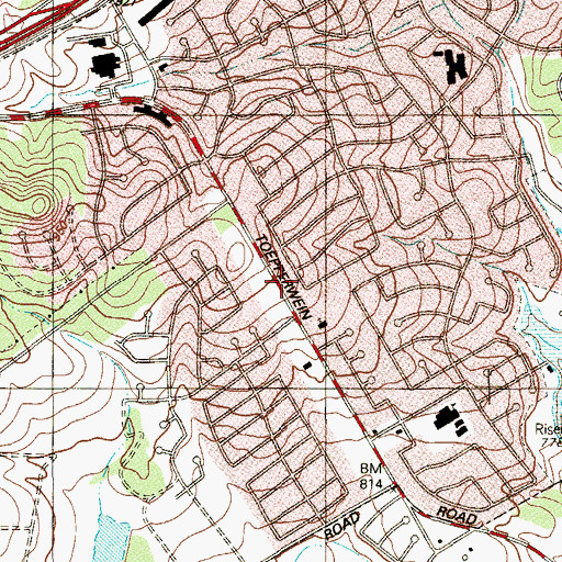 Topographic Map of Live Oak First Baptist Church, TX
