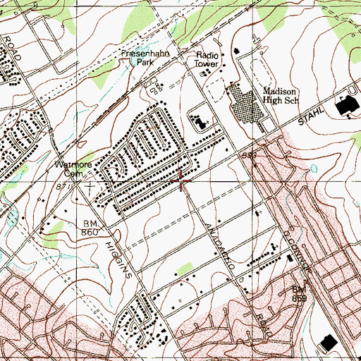 Topographic Map of Lord of the Harvest Church, TX