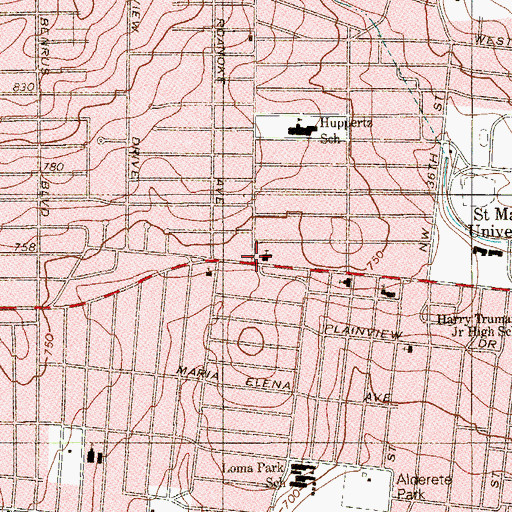 Topographic Map of Luz Apostolica Church, TX