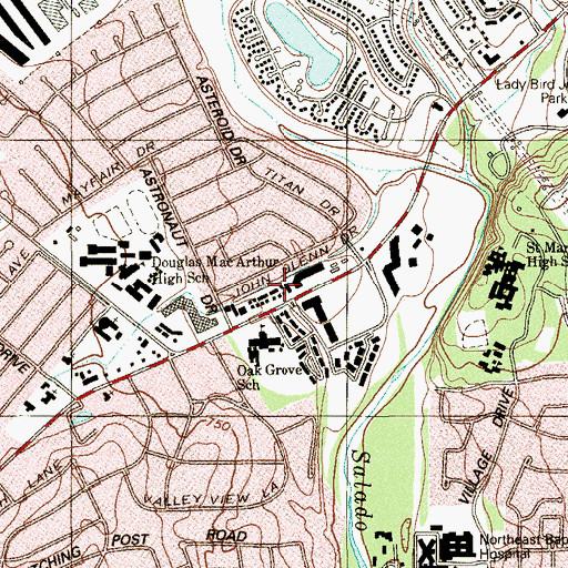 Topographic Map of Maranatha Mision Cristiana, TX