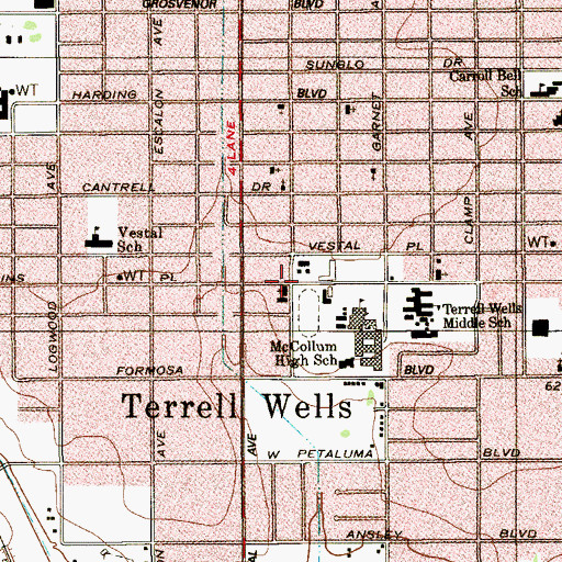 Topographic Map of Mayfield Park Baptist Church, TX