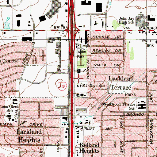 Topographic Map of Mision Evangelica Luterana, TX