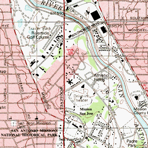 Topographic Map of Mission el Jordan, TX