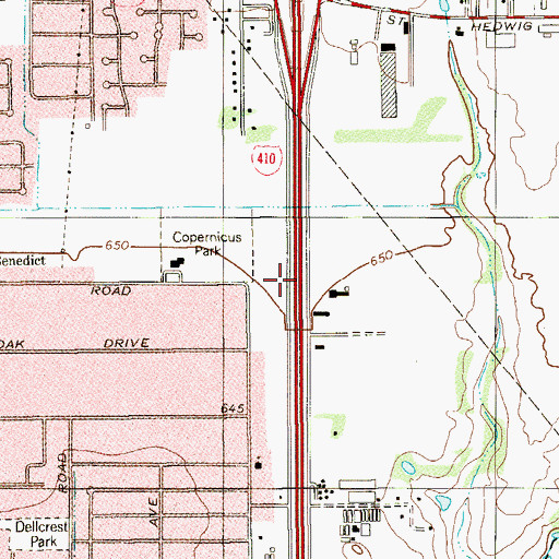 Topographic Map of New Covenant Missionary Baptist Church, TX