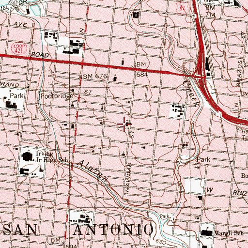 Topographic Map of New Life Ministries, TX
