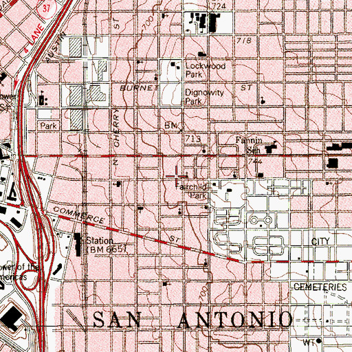 Topographic Map of New Testament Spirit of Life Church, TX