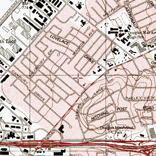 Topographic Map of Northeast Christian Church, TX