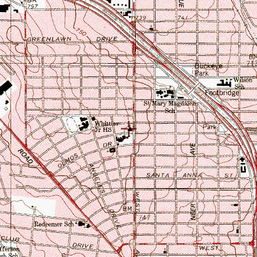 Topographic Map of Northside Baptist Church, TX