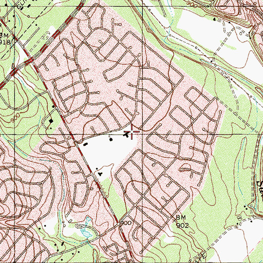Topographic Map of Northwest Assembly of God, TX
