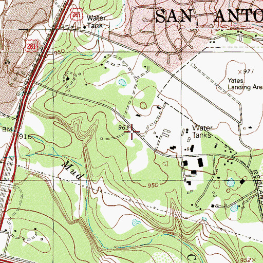 Topographic Map of Now Word Christian Church, TX