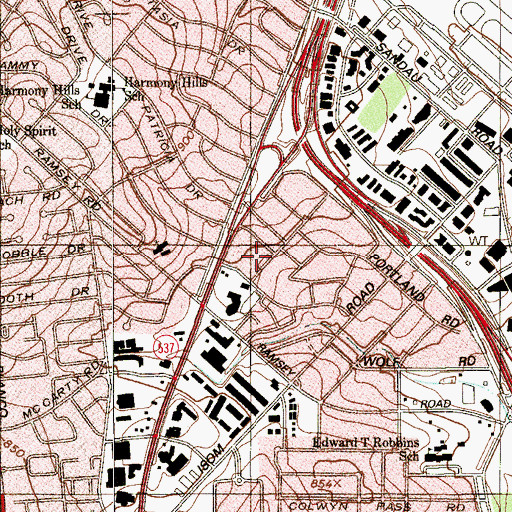 Topographic Map of Oasis Outreach Mission, TX