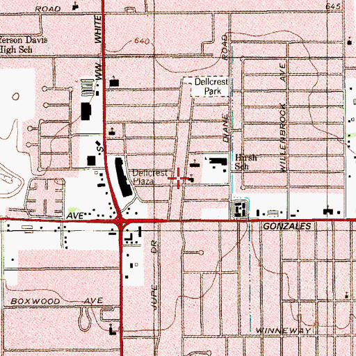 Topographic Map of Philadelphia Seventh Day Adventist Church, TX