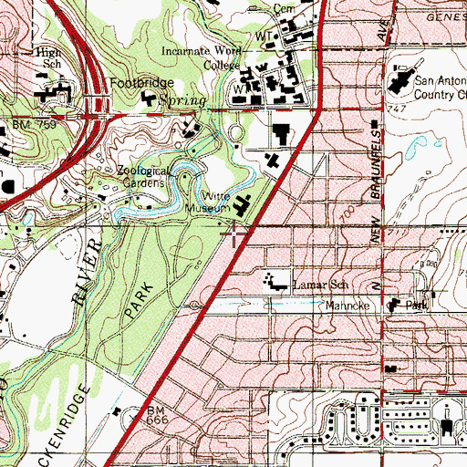 Topographic Map of Redeemer Presbyterian Church, TX