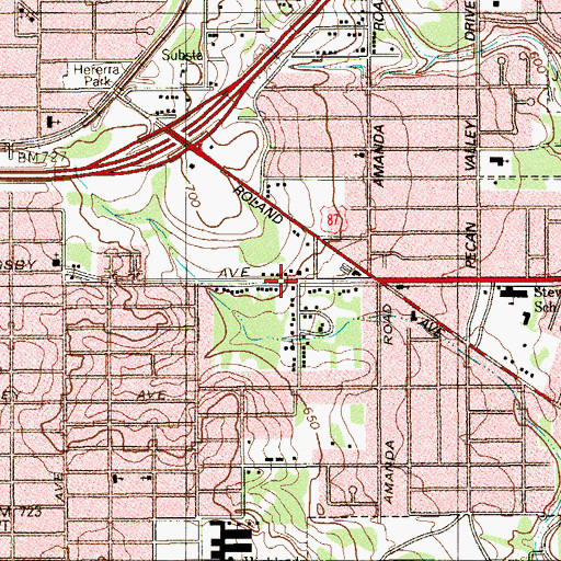 Topographic Map of Redeeming Grace African Methodist Episcopal Zion Church, TX