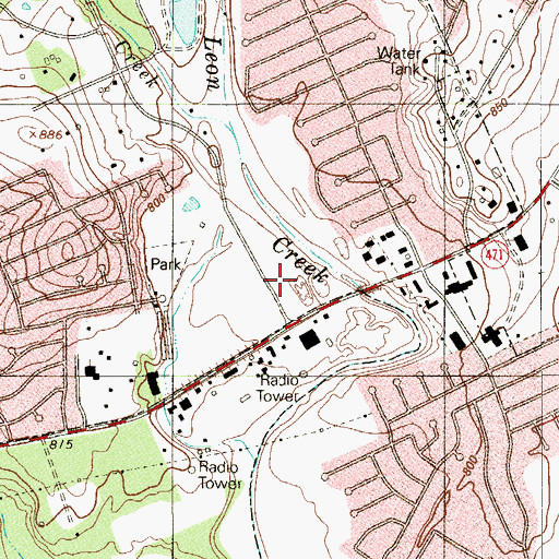 Topographic Map of Redemption Tabernacle, TX