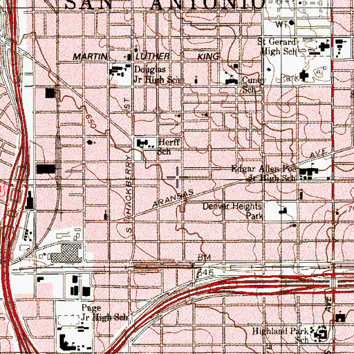 Topographic Map of Refuge Church of Our Lord, TX