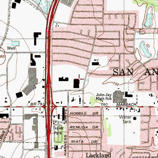 Topographic Map of Regeneration Ministries, TX