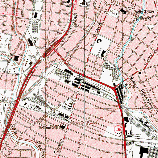 Topographic Map of River City Fellowship, TX