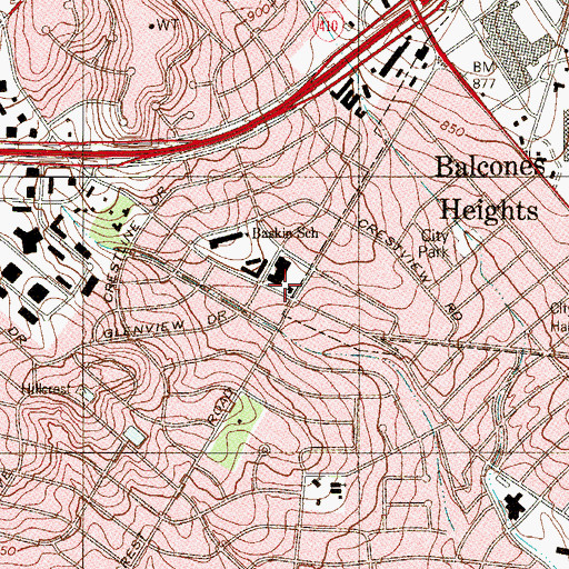 Topographic Map of River to the Nations Church, TX