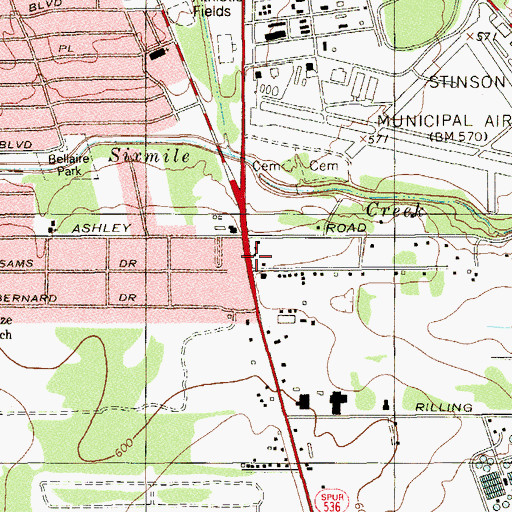 Topographic Map of Rock of Revelation Church, TX