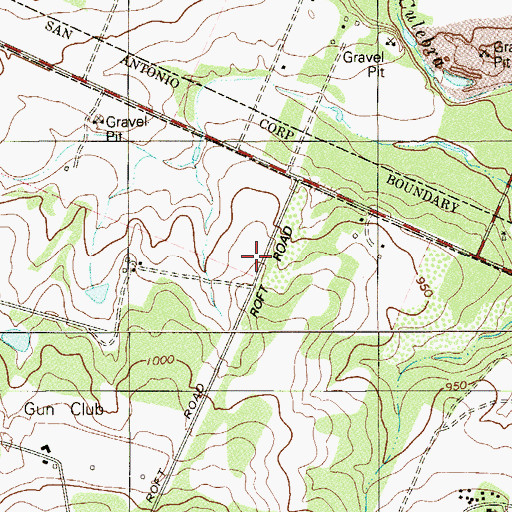 Topographic Map of Saint Anthony Claret Catholic Church, TX