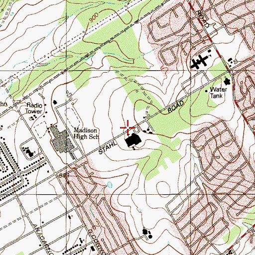 Topographic Map of Saint Margarets Episcopal Church, TX