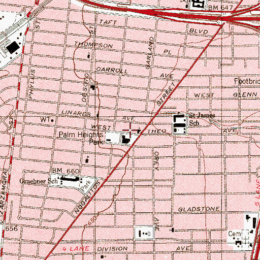 Topographic Map of Samaritan Monastery, TX