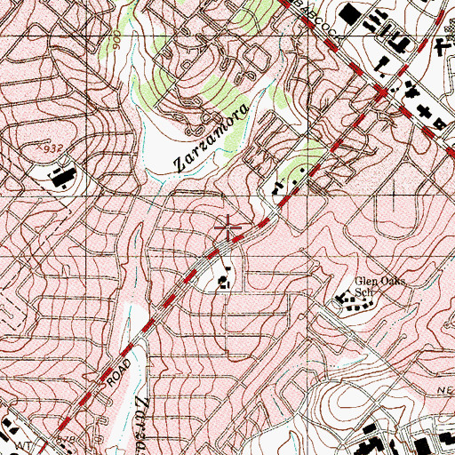Topographic Map of Shepherd of the Hill Lutheran Church, TX