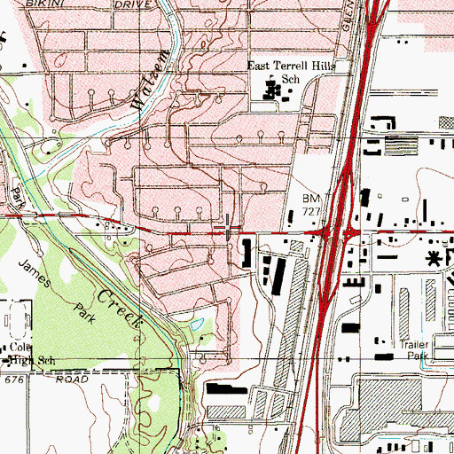 Topographic Map of Sojourner Life Ministries, TX