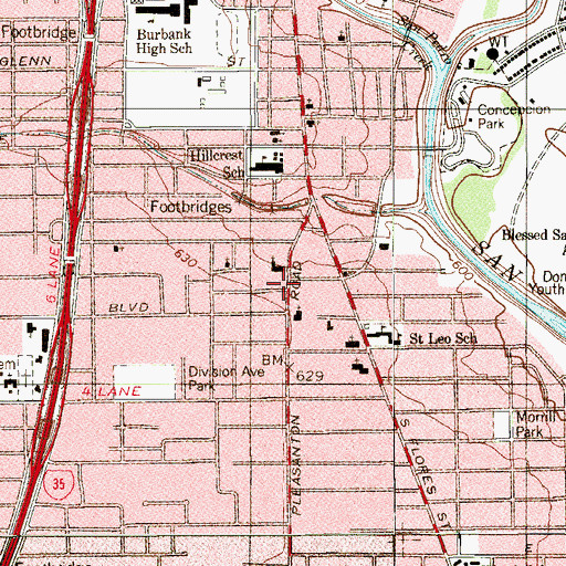 Topographic Map of Templo Bethel, TX