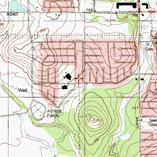 Topographic Map of The Church of Jesus Christ of Latter Day Saints, TX