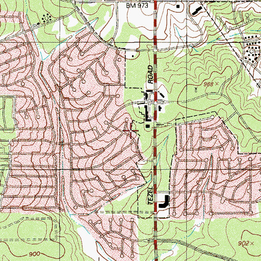 Topographic Map of The Church of Jesus Christ of Latter Day Saints, TX
